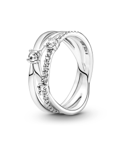 Sparkling Triple Band Ring