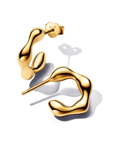 Organically Shaped Open Hoop Earrings