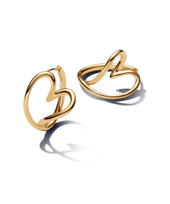 Organically Shaped Heart Hoop Earrings