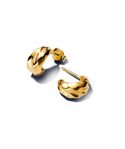 Rippled Open Hoop Earrings