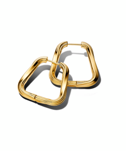 Twisted Triangle Large Hoop Earrings