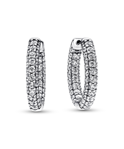 Pandora Timeless Pavé Single-row Hoop Earrings