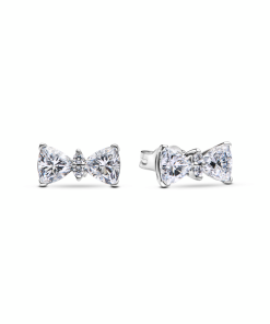 Sparkling Bow Stud Earrings