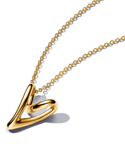 Organically Shaped Heart Pendant Necklace