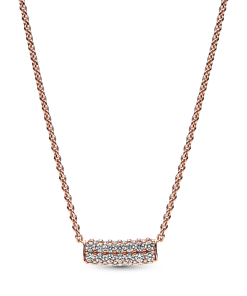 Pandora Timeless Pavé Double-row Bar Collier Necklace