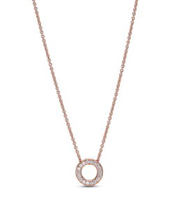 Pandora Logo Pavé Circle Collier Necklace