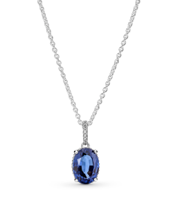 Sparkling Statement Halo Pendant Necklace