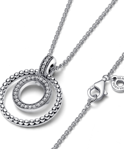 Pandora Signature Pavé & Beads Pendant & Necklace