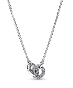 Pandora Signature Intertwined Pavé Pendant Necklace