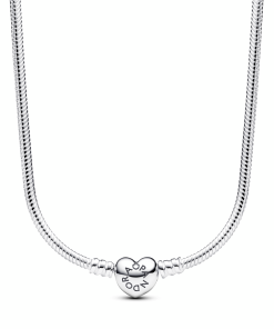 Pandora Moments Heart Clasp Snake Chain Necklace