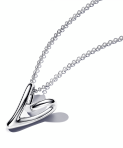 Organically Shaped Heart Pendant Necklace