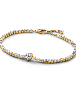 Sparkling Heart Tennis Bracelet