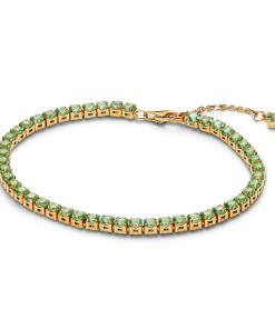 Sparkling Green Tennis Bracelet