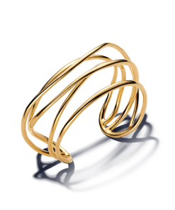 14k gold-plated open bangle