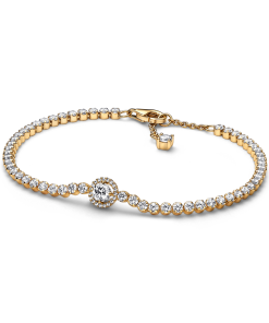 Sparkling Halo Tennis Bracelet