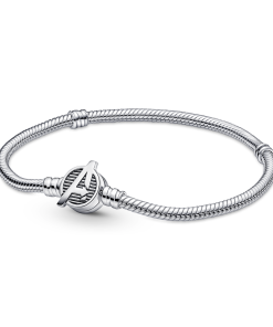 Pandora Moments Marvel The Avengers Logo Clasp Snake Chain Bracelet