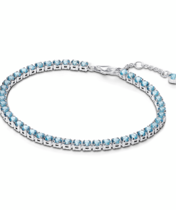 Sparkling Light Blue Tennis Bracelet