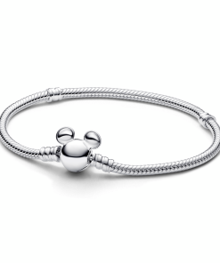 Disney Mickey Mouse Clasp Moments Snake Chain Bracelet