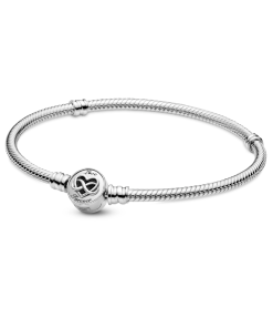 Pandora Moments Heart Infinity Clasp Snake Chain Bracelet