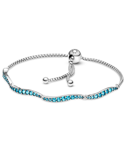Blue Wavy Slider Bracelet