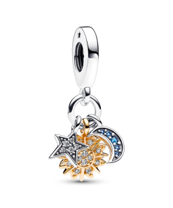 Two-tone Celestial Triple Dangle Charm