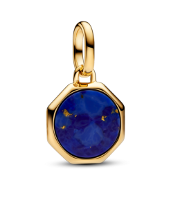 Blue Engravable Mini Medallion Charm