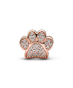 Sparkling Paw Print Charm