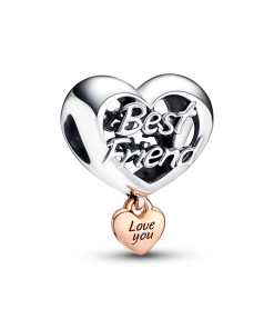 Love You Best Friend Heart Charm