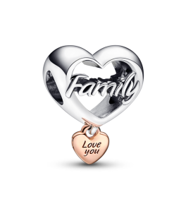Love You Family Heart Charm