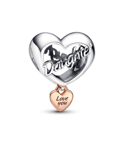 Love You Daughter Heart Charm