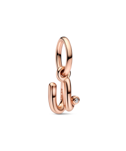 Letter U Script Alphabet Dangle Charm