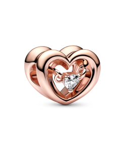Radiant Heart & Floating Stone Charm