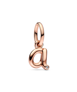 Letter A Script Alphabet Dangle Charm
