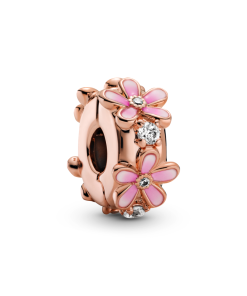 Pink Daisy Spacer Clip Charm