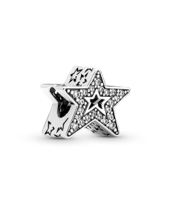 Sparkling Asymmetric Star Charm
