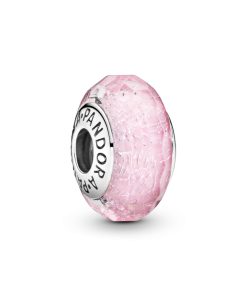 Faceted Pink Murano Glass Charm