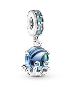Murano Glass Cute Octopus Dangle Charm