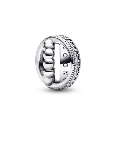 Pandora Moments Logo Pavé & Beads Charm