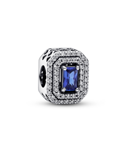 Blue Sparkling Levelled Rectangular Charm