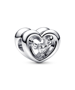 Radiant Heart & Floating Stone Charm