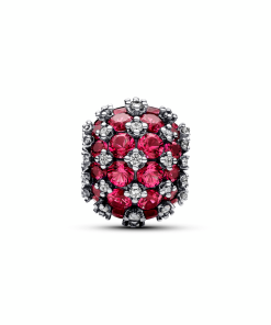 Sparkling Pavé Round Pink Charm