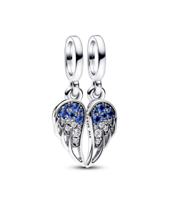 Sparkling Splitable Angel Wings Dangle Charm