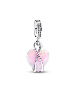 Mum Opalescent Heart Dangle Charm