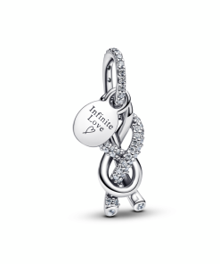 Pavé Infinity Knot Dangle Charm