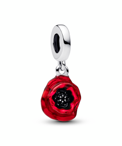 Red Flower Dangle Charm