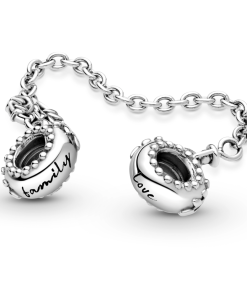 Heart Family Tree Safety Chain Charm