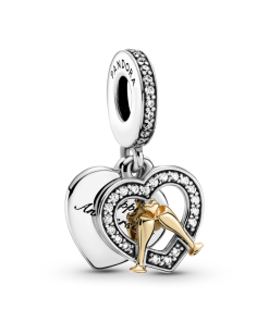 Two-tone Happy Anniversary Dangle Charm