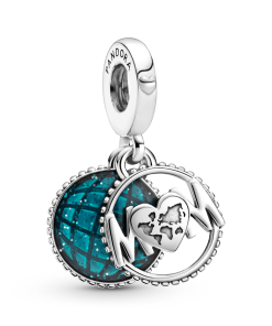 Glitter Globe Mum Dangle Charm
