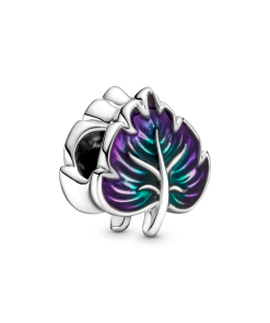 Purple & Green Leaf Charm