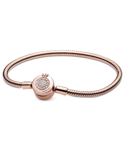 Pandora Moments Sparkling Crown O Snake Chain Bracelet